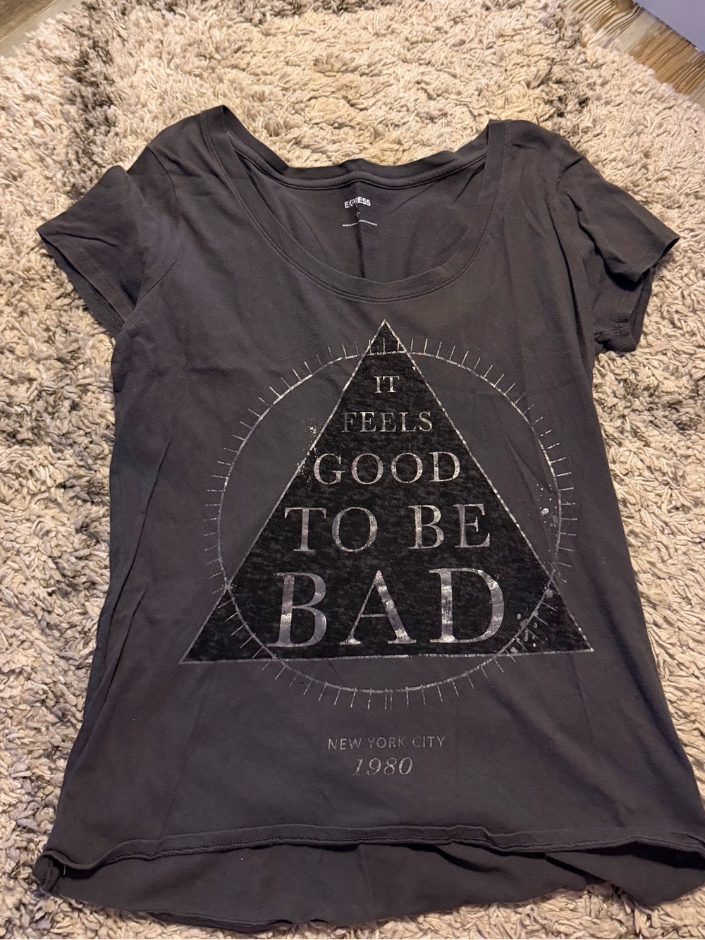 Express It Feels Good To Be Bad Graphic Tee - Black